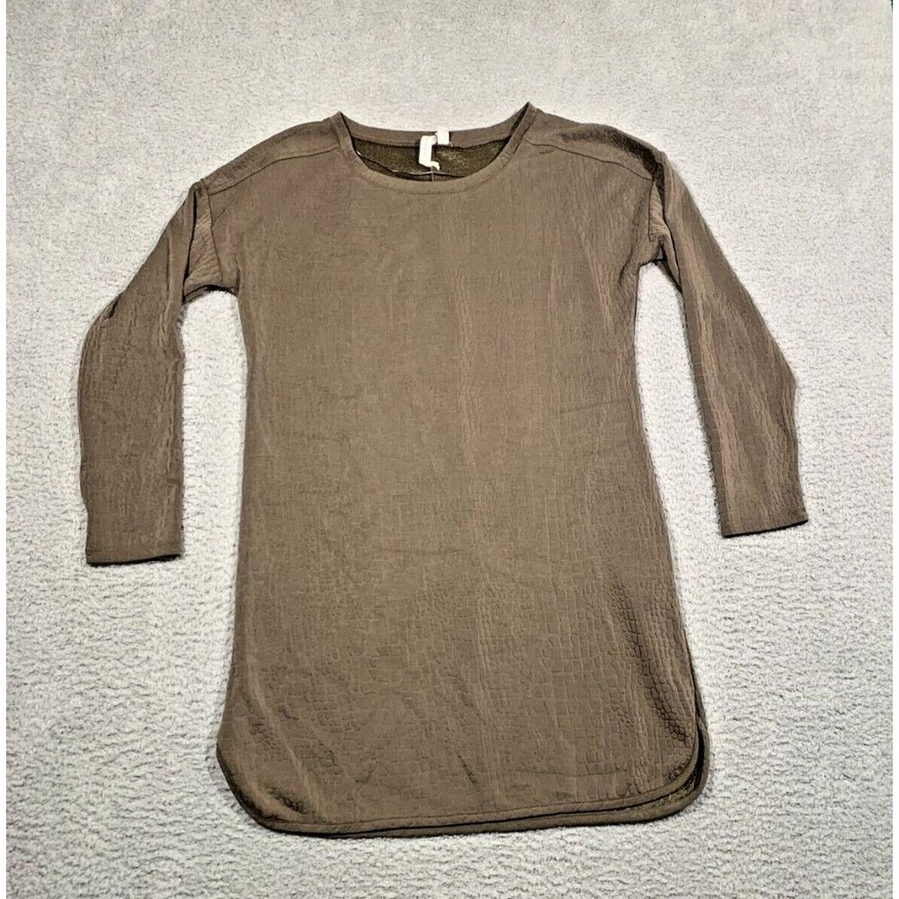 Cable & Gauge‎ Dress Snake Animal Print Green Long Sleeve Slinky Medium M